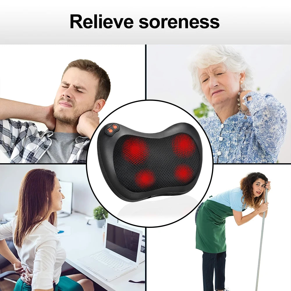 3-Speed Heating Neck Massage Pillow