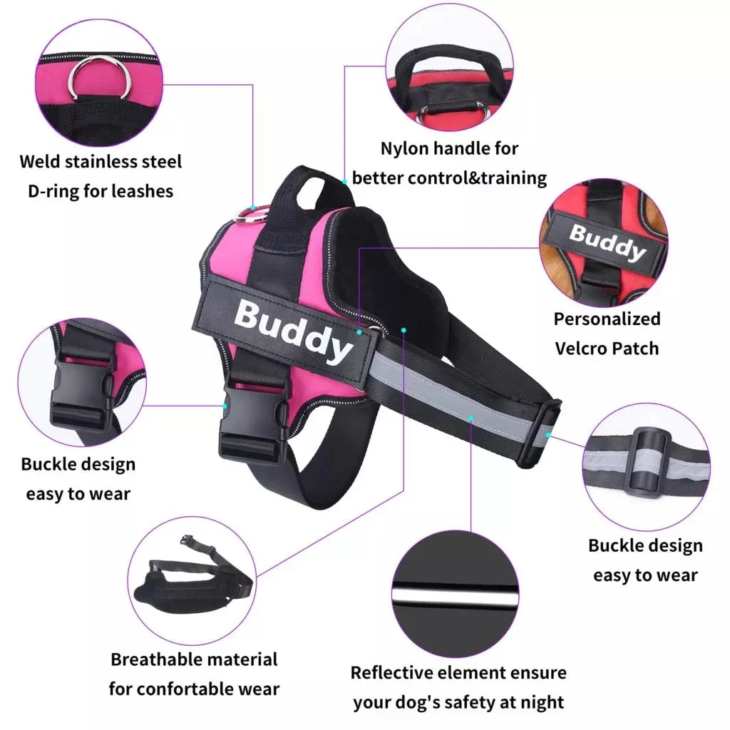 No-Pull Reflective Dog Walking Harness