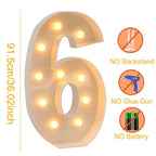 LED Light-Up Giant Number Frame