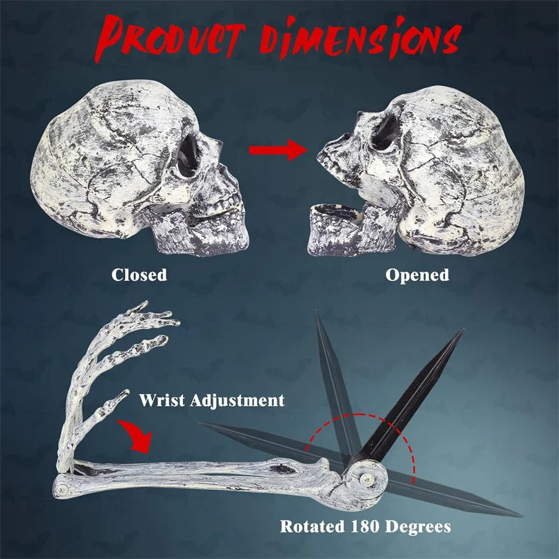 Glowing Zombie Skeleton Garden Stakes