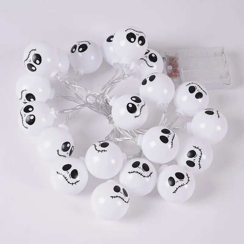 Battery-Operated Halloween Ghost String Lights