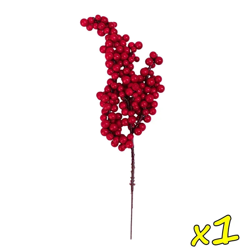 Artificial Red Holly Berry Stems