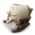 Mini Rocking Chair Face Planter Pot