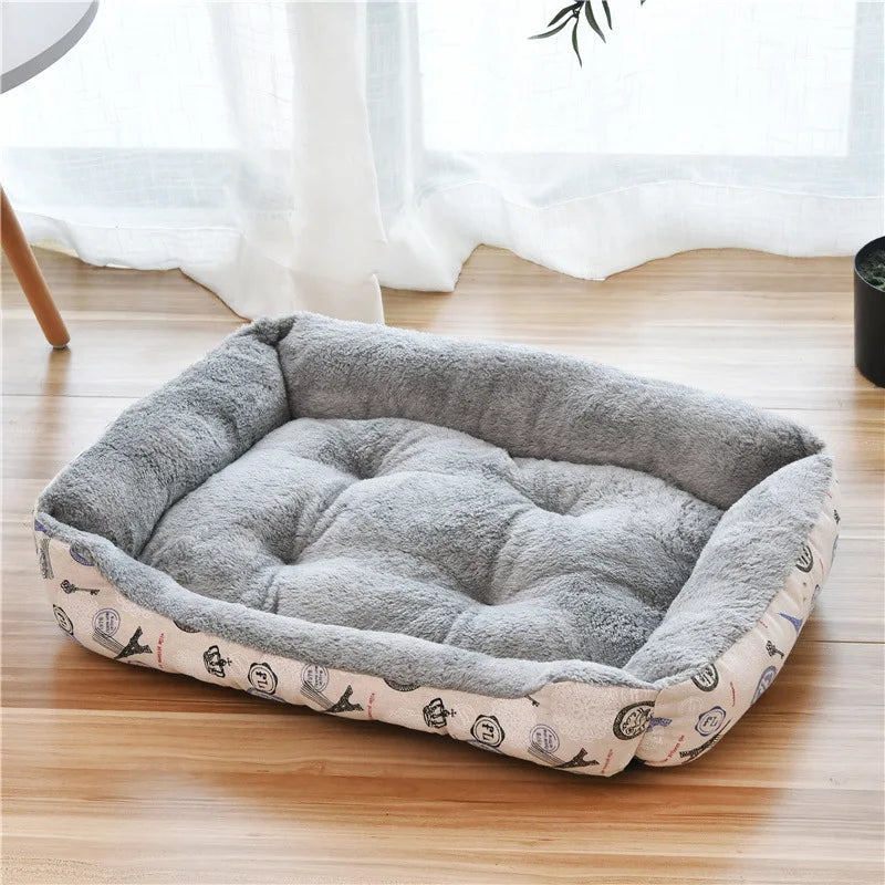 Candy-Colored Plush Pet Nest Bed