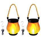 Solar Powered Hanging Flame Lantern