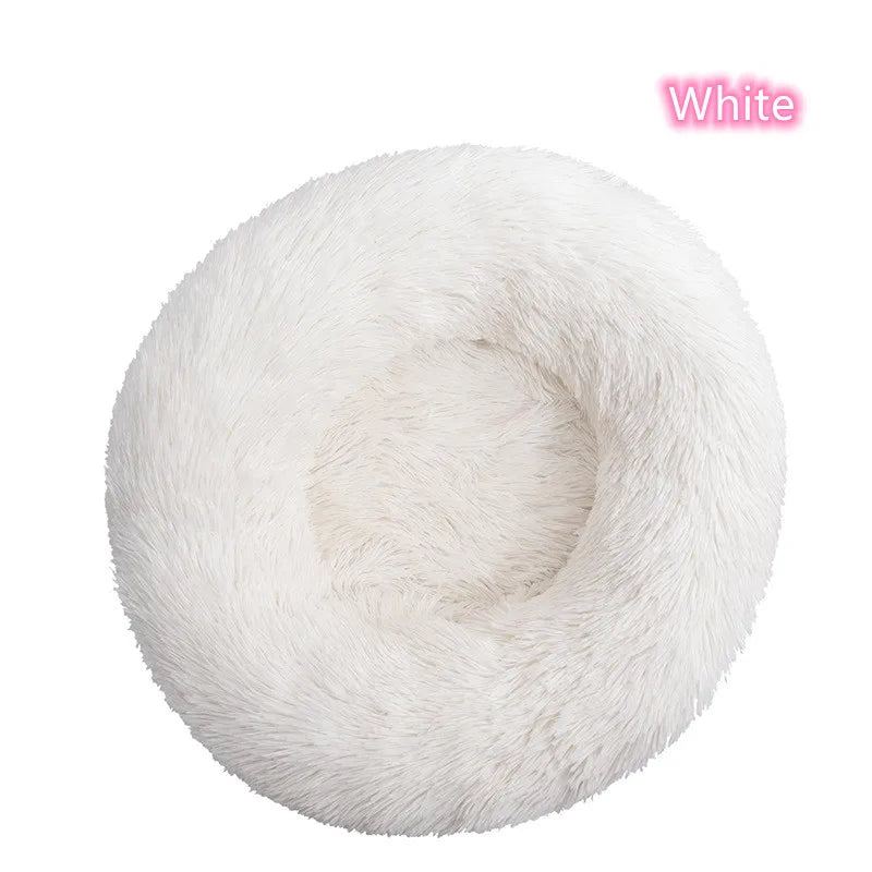 Soft Plush Donut Cat Bed
