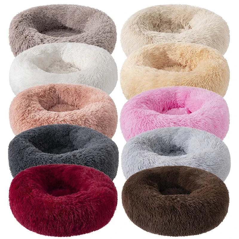 Soft Plush Donut Cat Bed