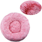 Plush Round Donut Pet Bed