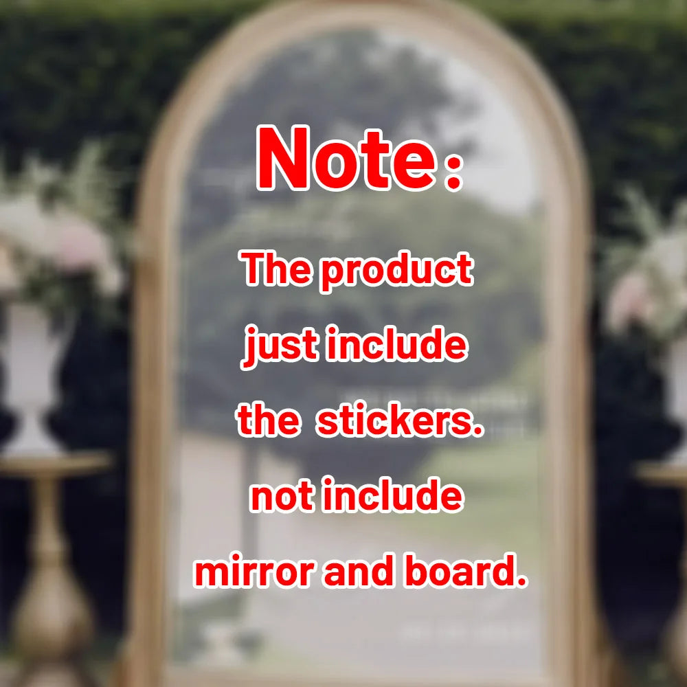 Custom Wedding Mirror Welcome Decal