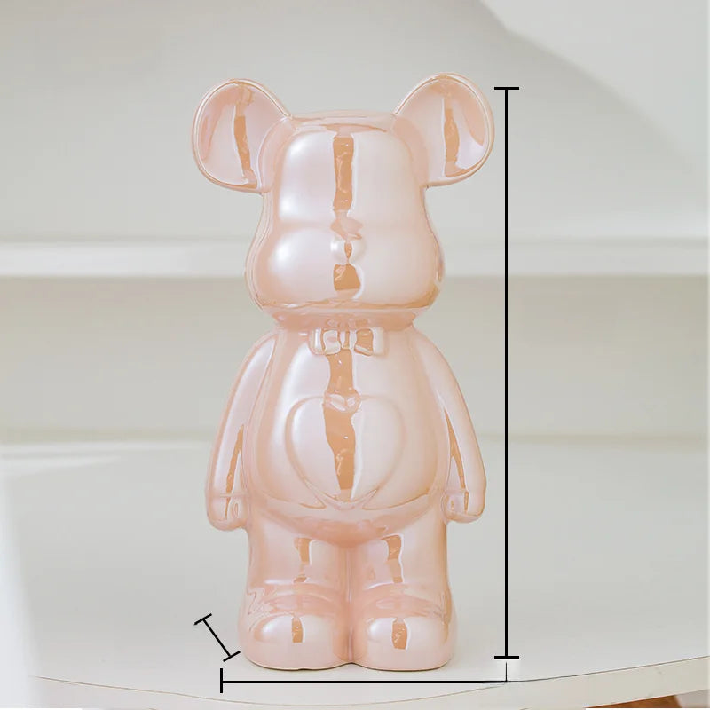 Ceramic Teddy Bear Sculpture Decor