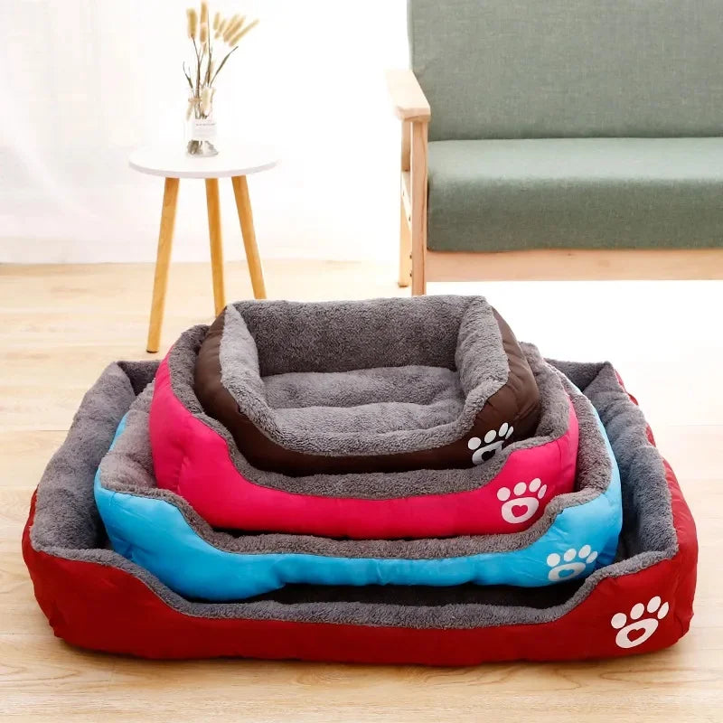 Candy-Colored Plush Pet Nest Bed