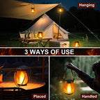 Solar Powered Hanging Flame Lantern