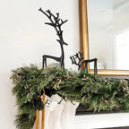 Black Alloy Modern Reindeer Statues