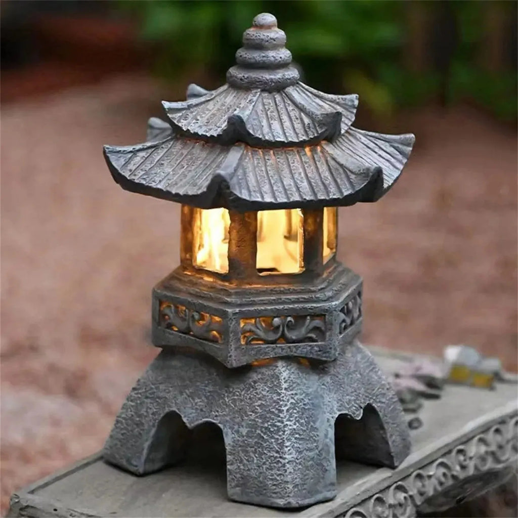 Solar Pagoda Tower Garden Lantern
