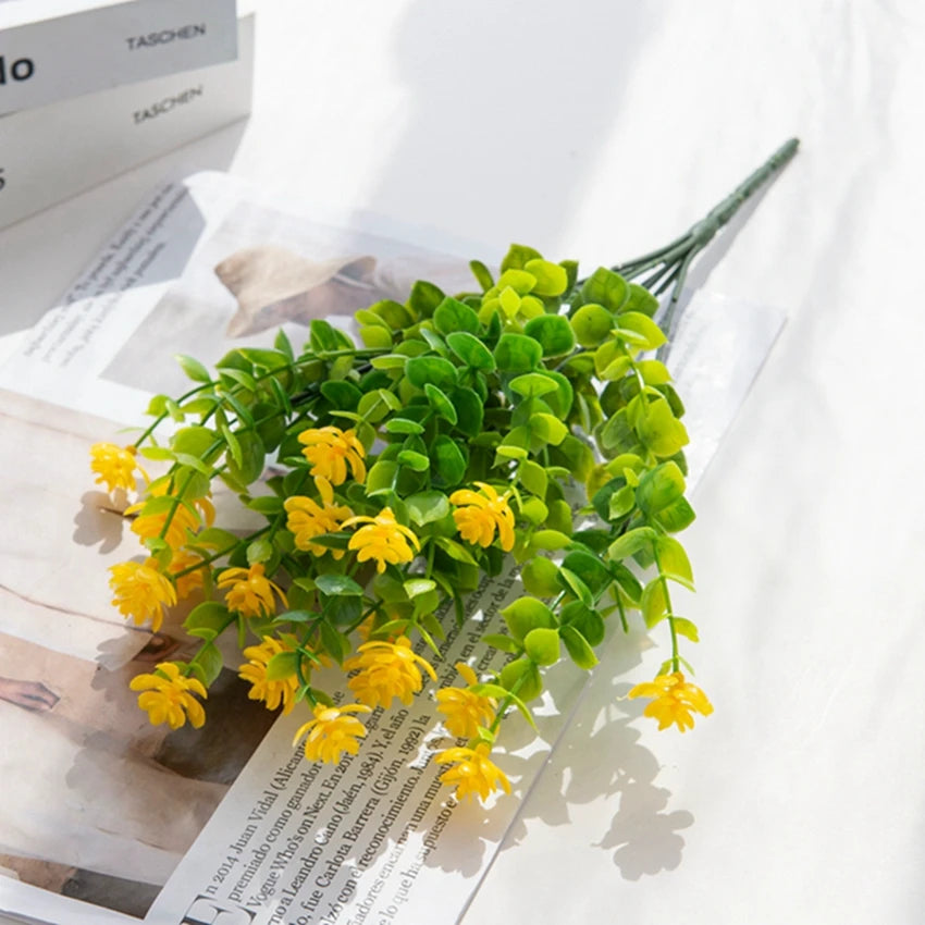 Artificial Plastic Eucalyptus Greenery Stem