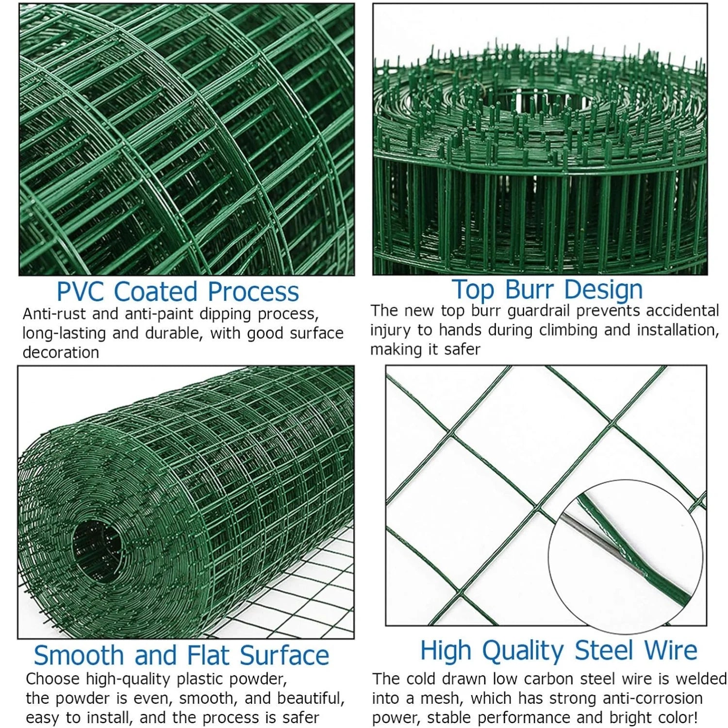 PVC Coated Green Garden Mesh
