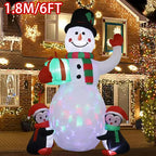 LED Light-Up Inflatable Snowman Penguin