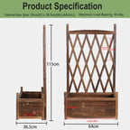 Raised Wooden Garden Bed Trellis