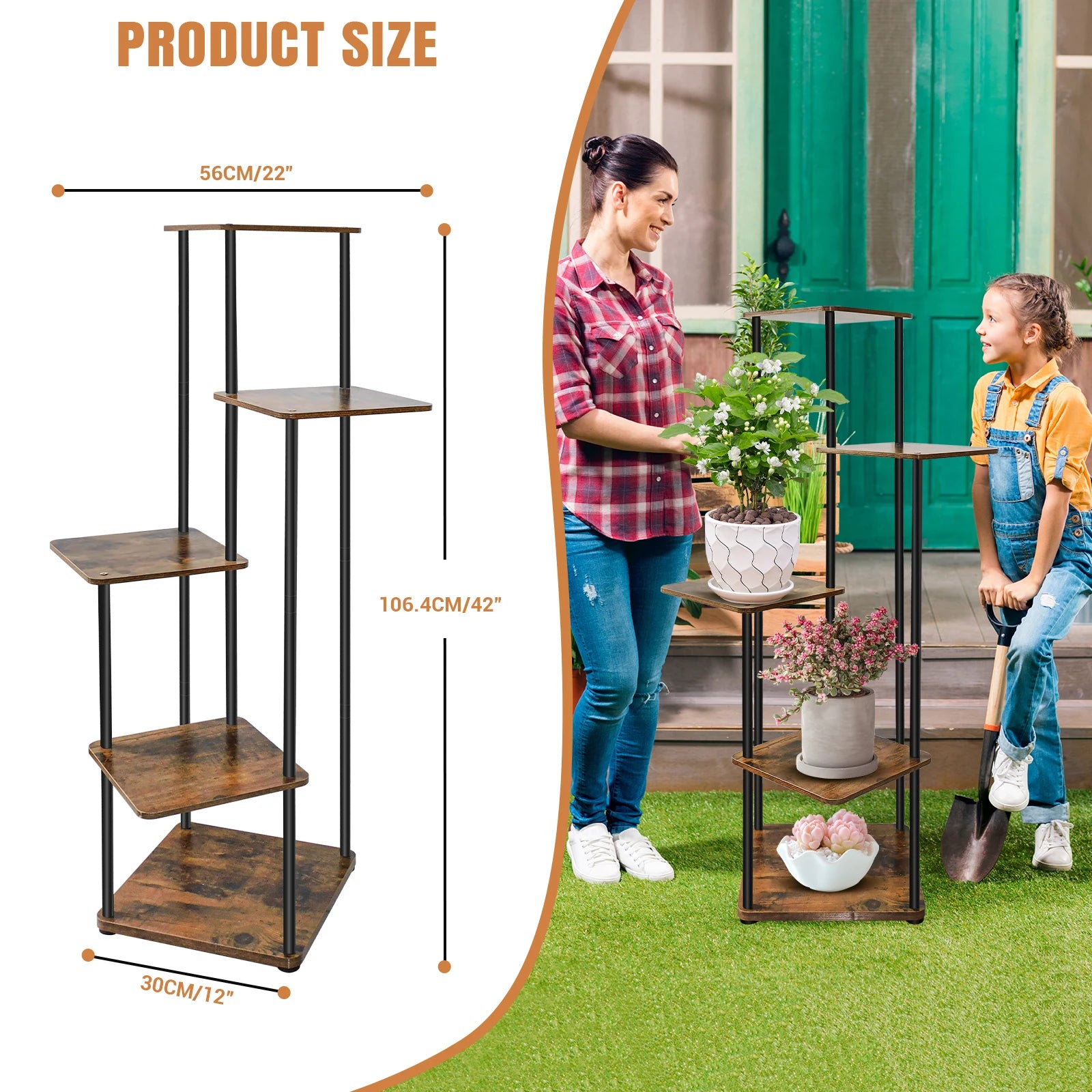 Multi-Tier Corner Plant Display Stand