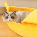 Banana-Shaped Cozy Pet Nest Bed