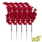 Artificial Red Holly Berry Stems