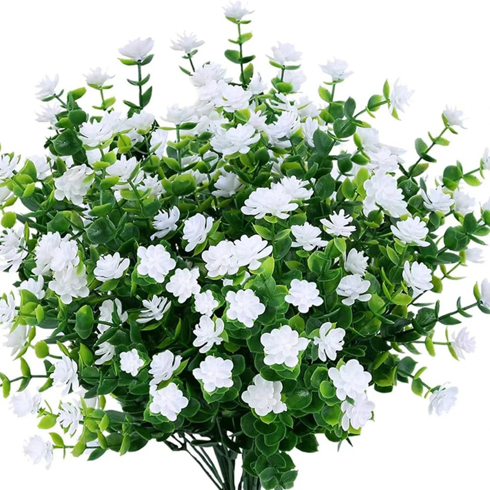 Artificial Plastic Eucalyptus Greenery Stem