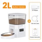 Button-Control Automatic Pet Feeder