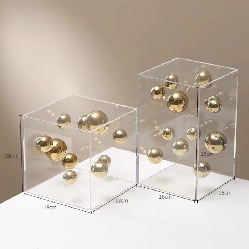 Clear Acrylic Square Display Sphere