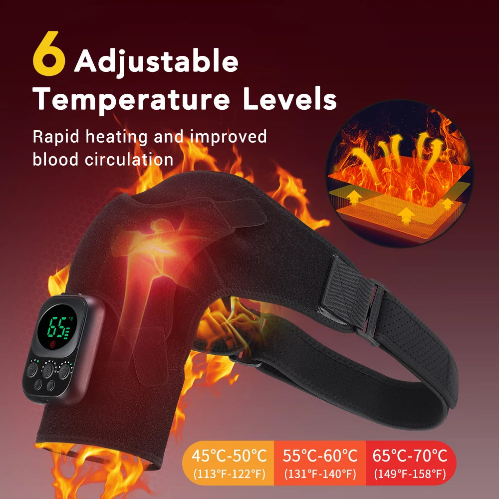 Heating Vibration Shoulder Massager Brace