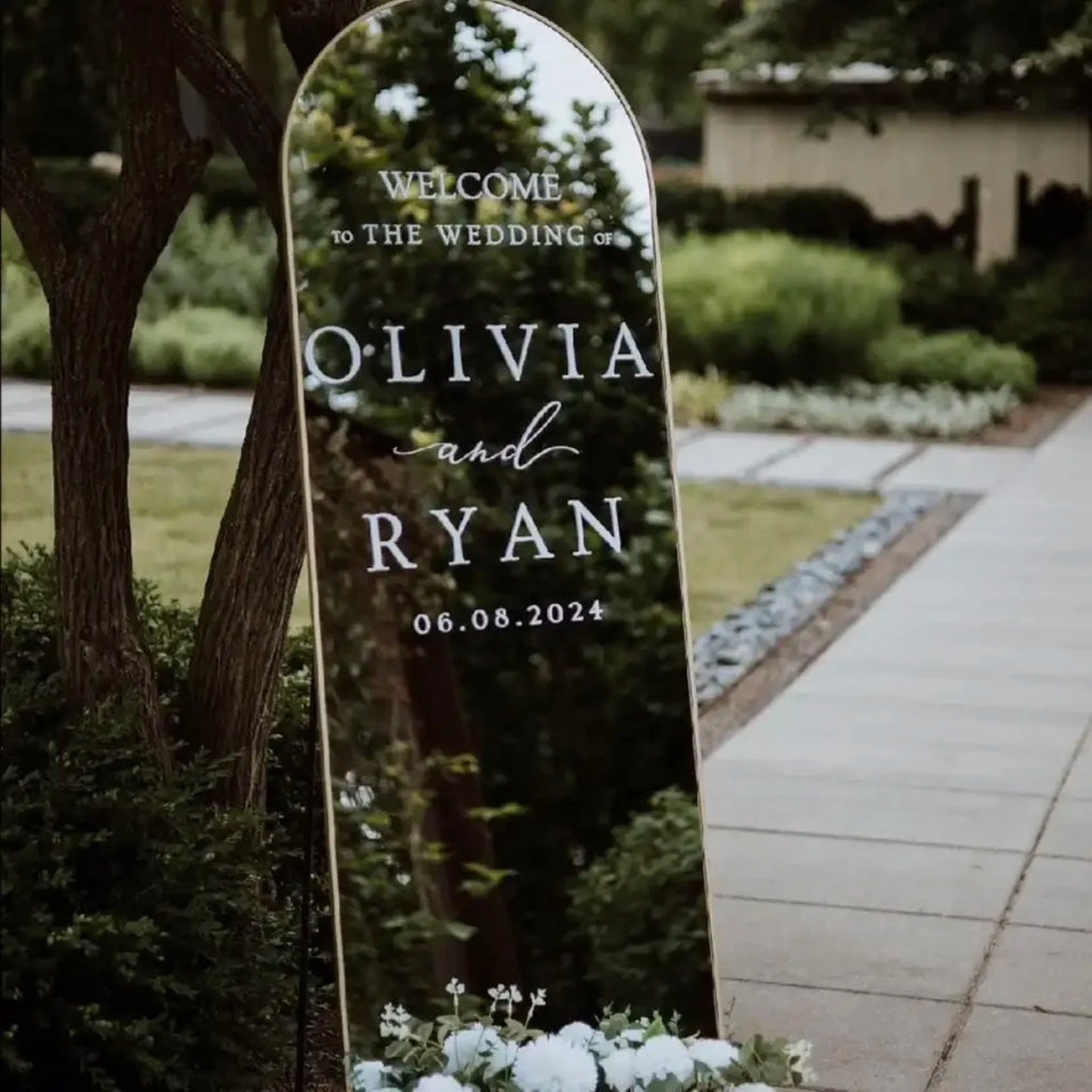 Custom Wedding Mirror Welcome Decal