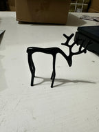 Black Alloy Modern Reindeer Statues