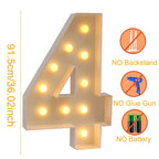 LED Light-Up Giant Number Frame