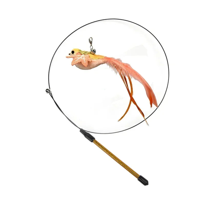 Feather Wand Cat Teaser Toy