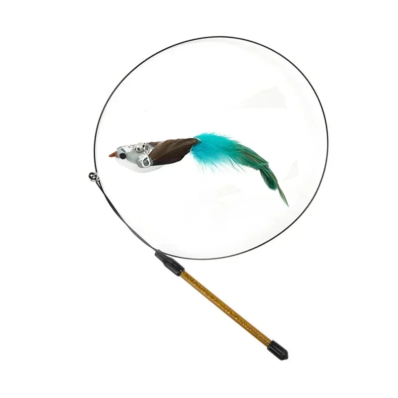 Feather Wand Cat Teaser Toy