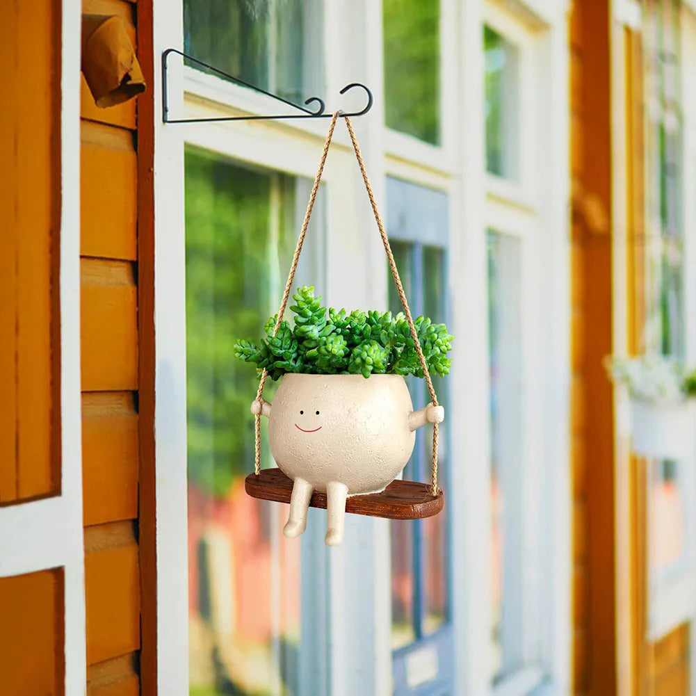 Cute Wall Hanging Face Planters