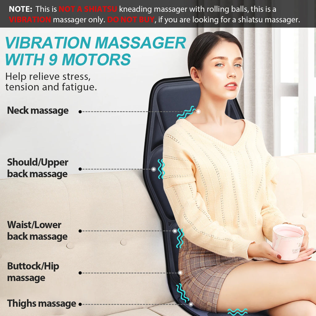 12V Full-Body Car Massage Cushion