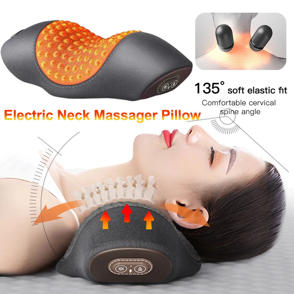 Heating Memory Foam Neck Massage Pillow