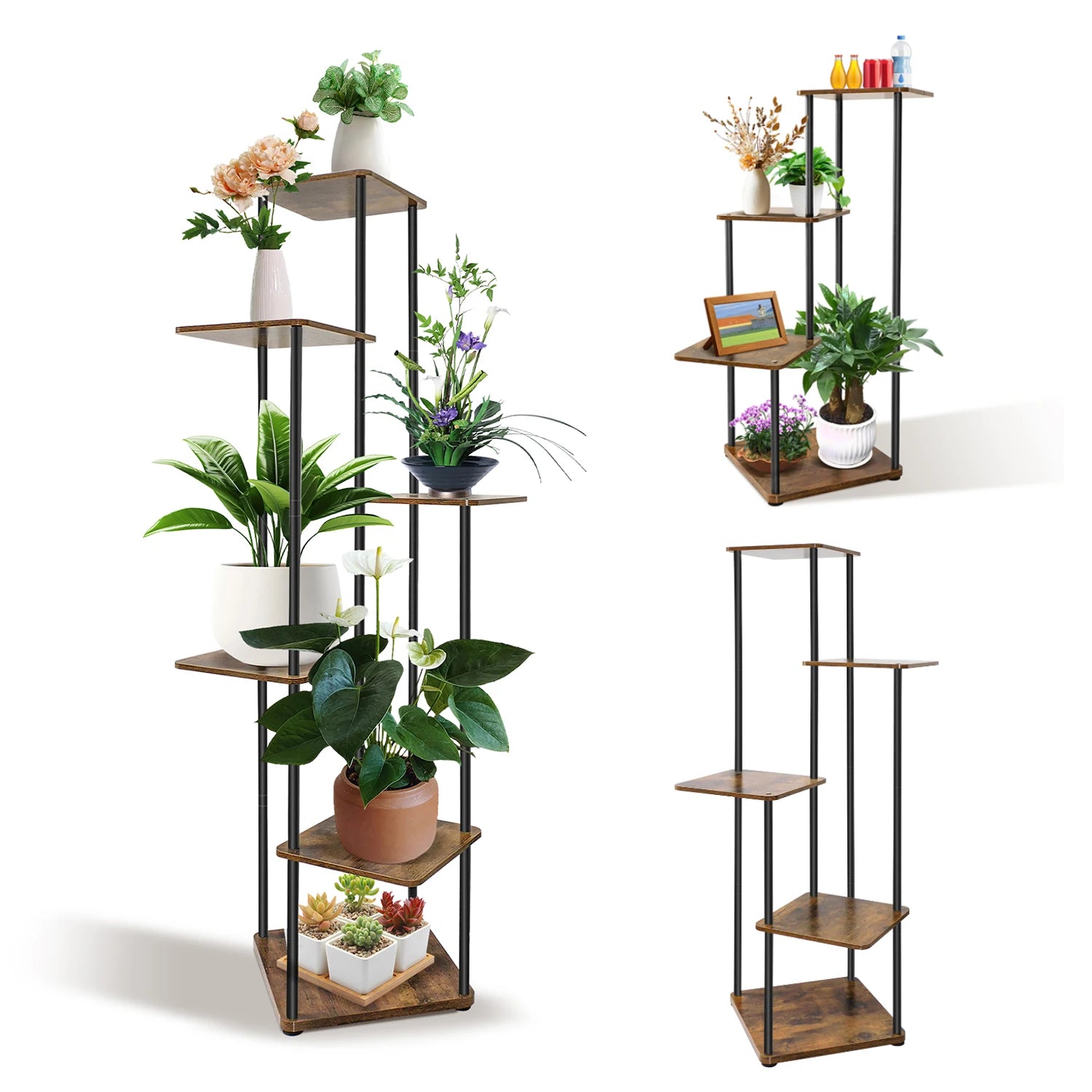 Multi-Tier Corner Plant Display Stand