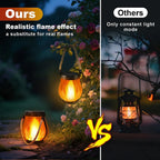 Solar Powered Hanging Flame Lantern
