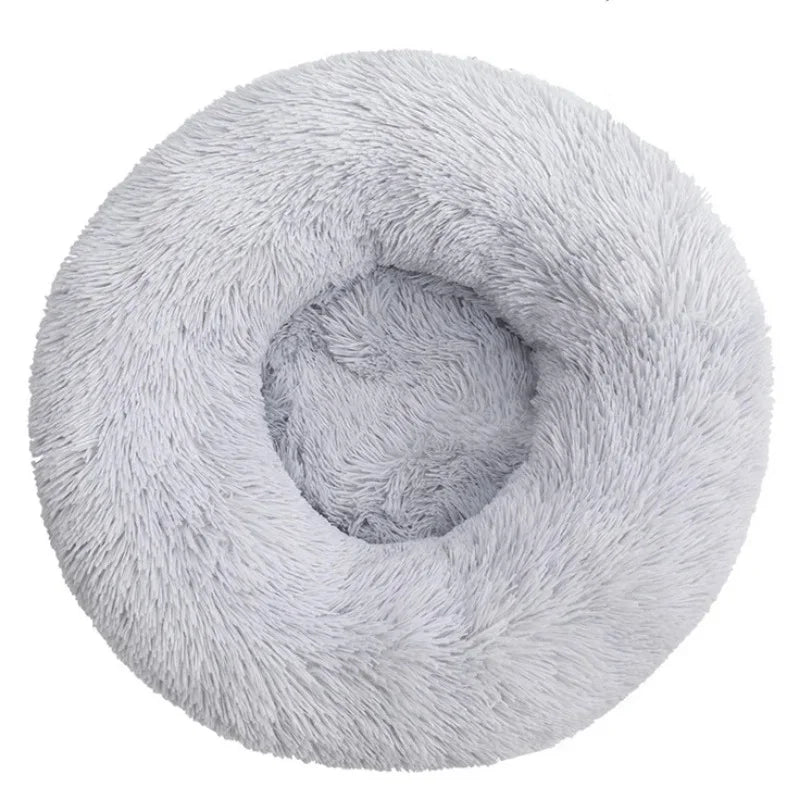 Plush Round Donut Pet Bed