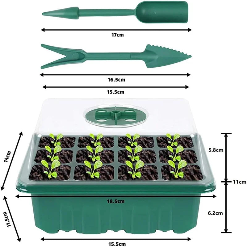 12-Cell Plant Propagators with Lids