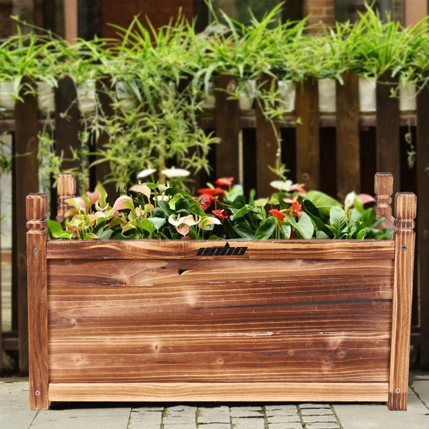 Solid Pine Wood Raised Planter Box