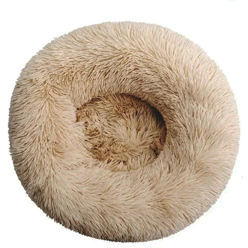 Plush Round Donut Pet Bed