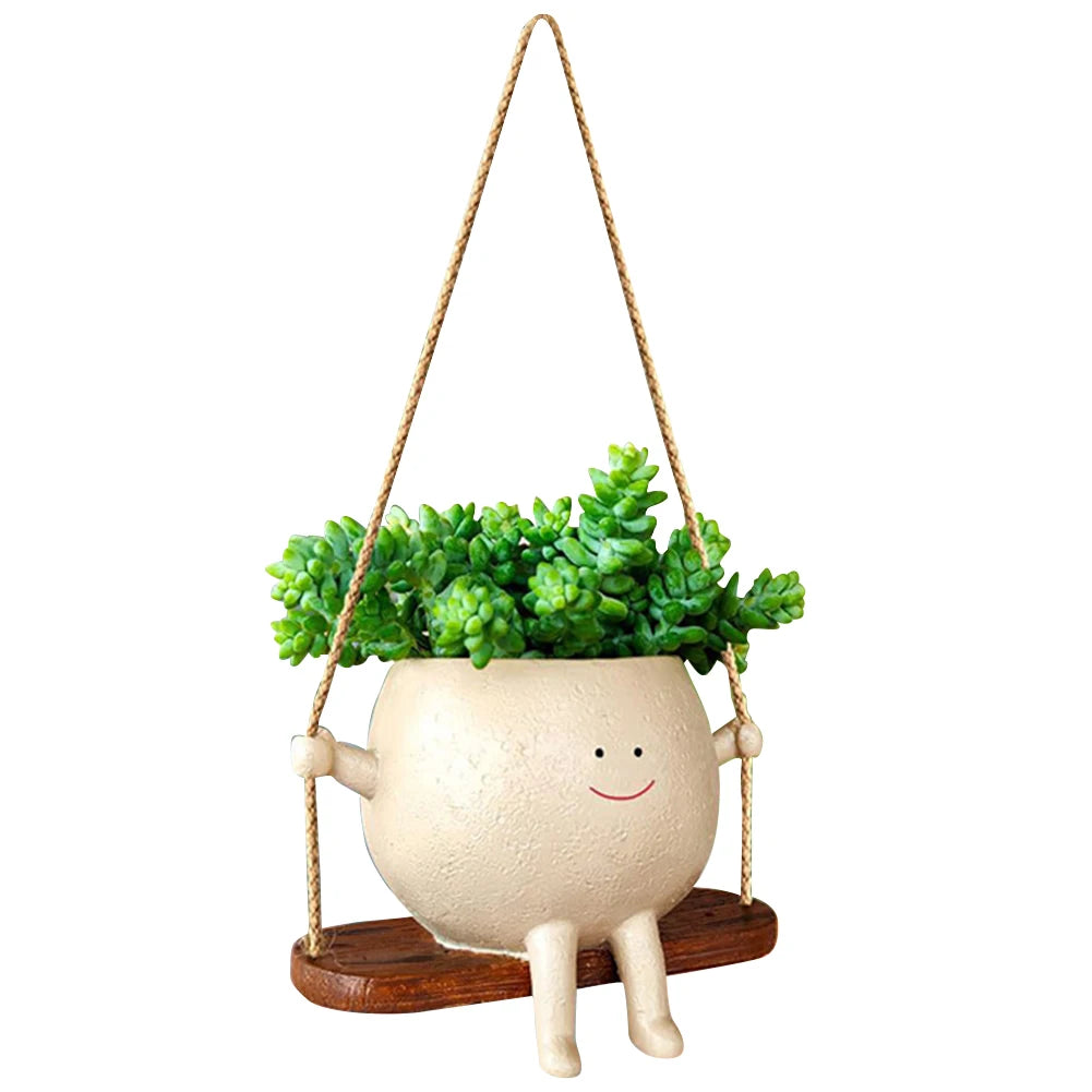 Cute Wall Hanging Face Planters