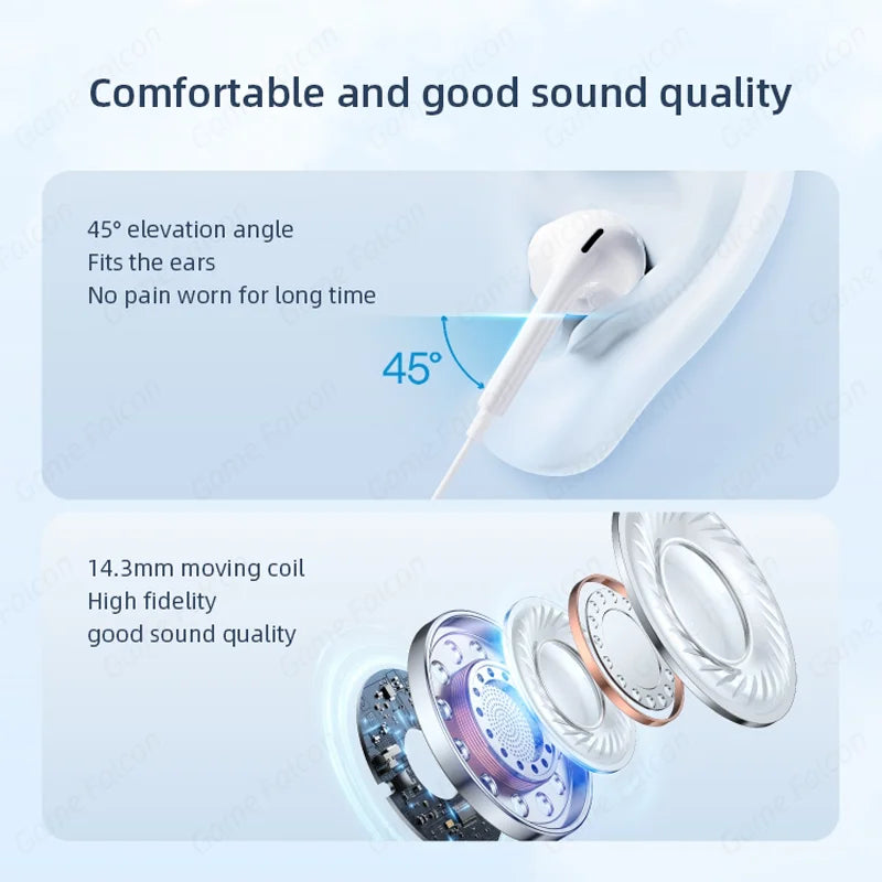 Semi-In-Ear Wired HiFi Earphones