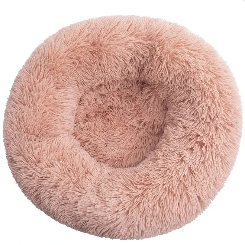 Plush Round Donut Pet Bed