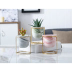 Sculptural Ceramic Face Planter with Stand