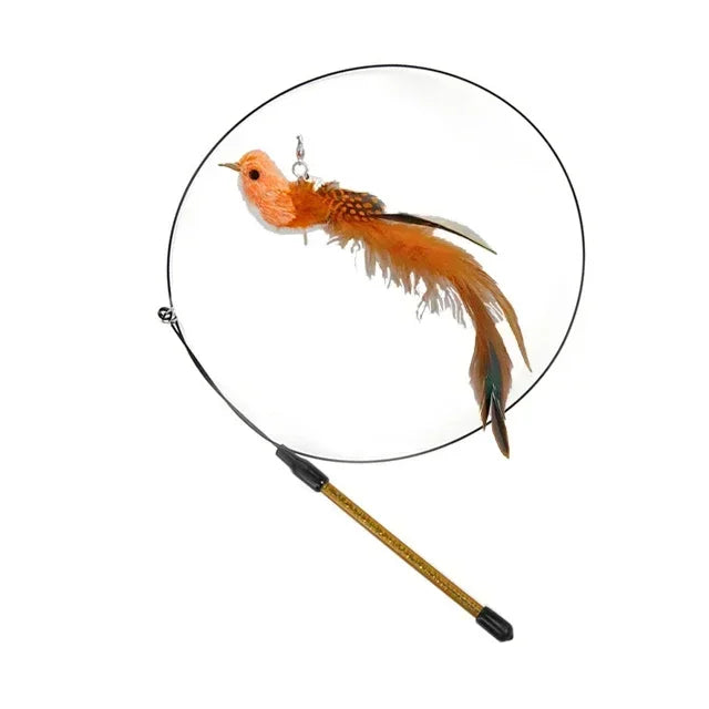 Feather Wand Cat Teaser Toy