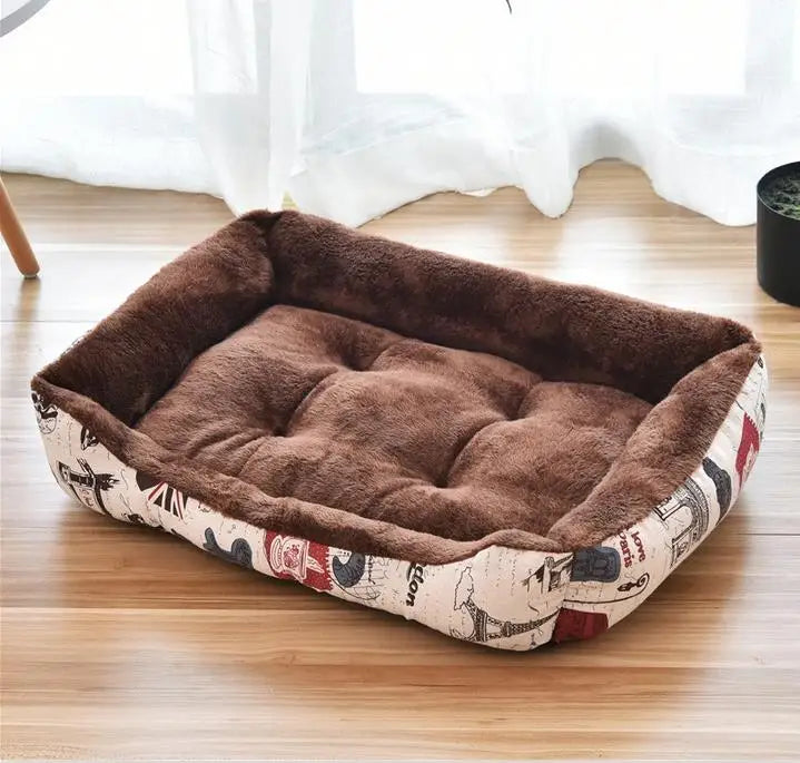 Candy-Colored Plush Pet Nest Bed