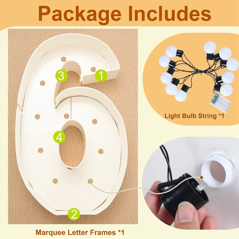 Giant Light-Up Number Balloon Box